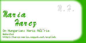 maria harcz business card